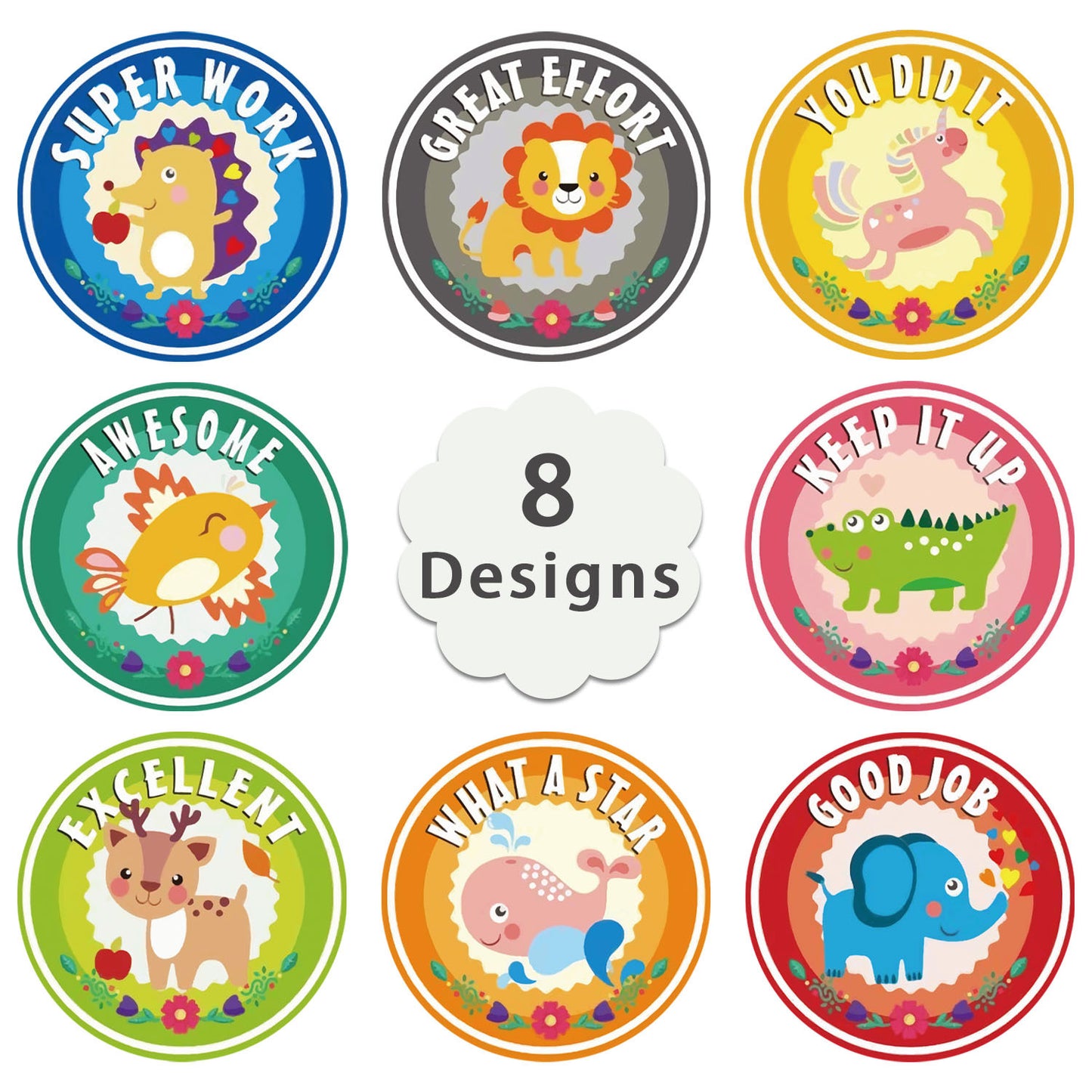 500roll Childrens Toys Reward Incentive Sticker Label Office Stationery Decoration Label Sealing Sticker