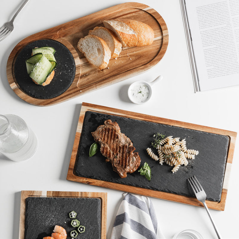 Household rock wood board tray