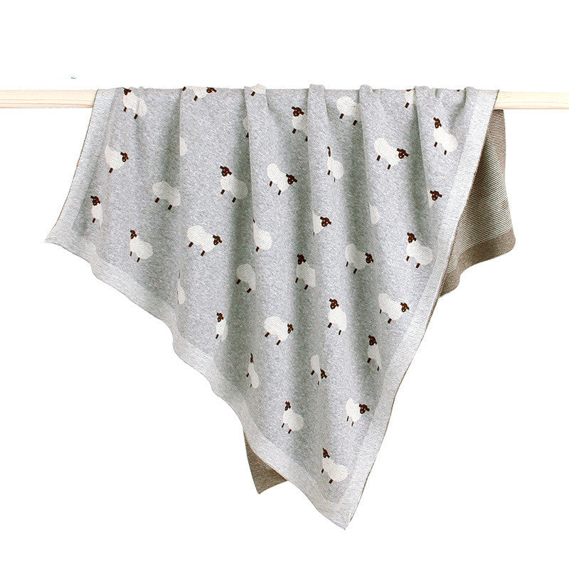 Baby blanket made of cotton with sheep "BADE"