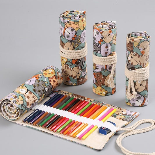 Canvas pencil case storage - Canvas, pencil case "MAPPE"