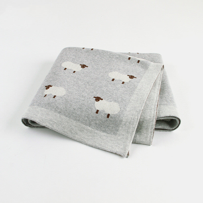 Baby blanket made of cotton with sheep "BADE"