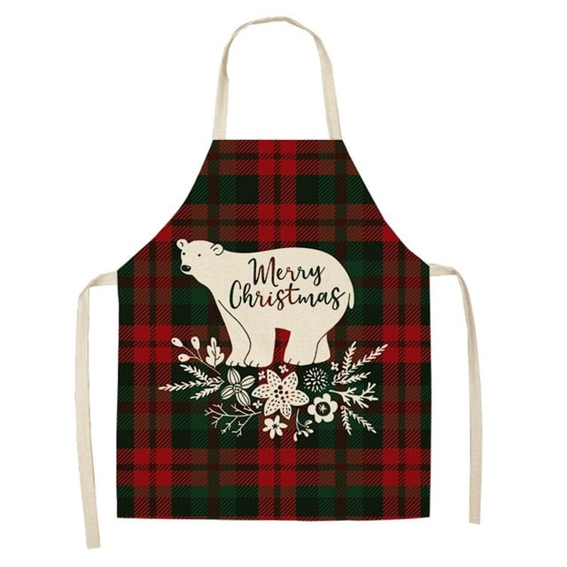 Schürze aus Leinen & Baumwolle, Weihnachten, Kreative Weihnachtsschürze, Cotton linen creative Christmas Apron