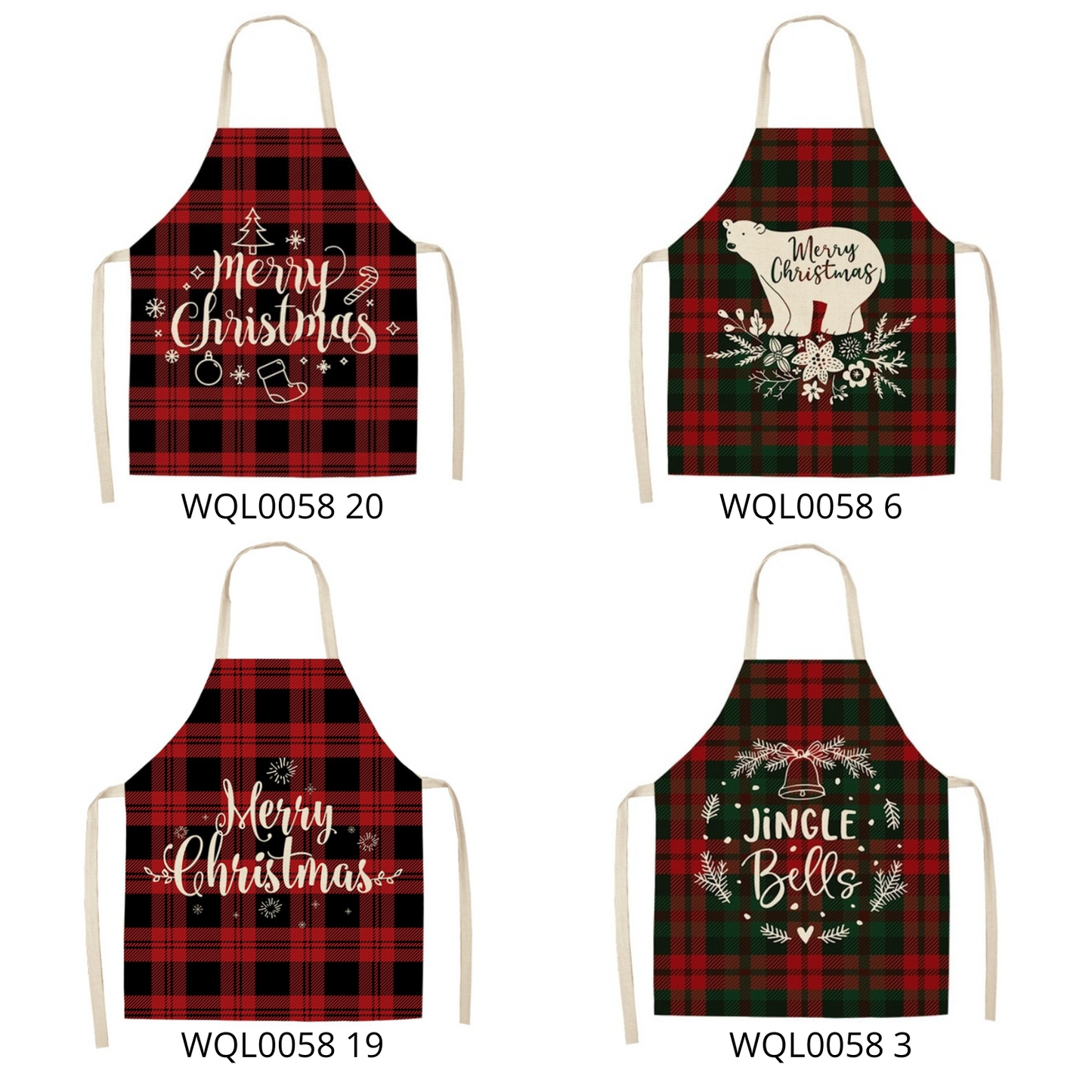 Schürze aus Leinen & Baumwolle, Weihnachten, Kreative Weihnachtsschürze, Cotton linen creative Christmas Apron