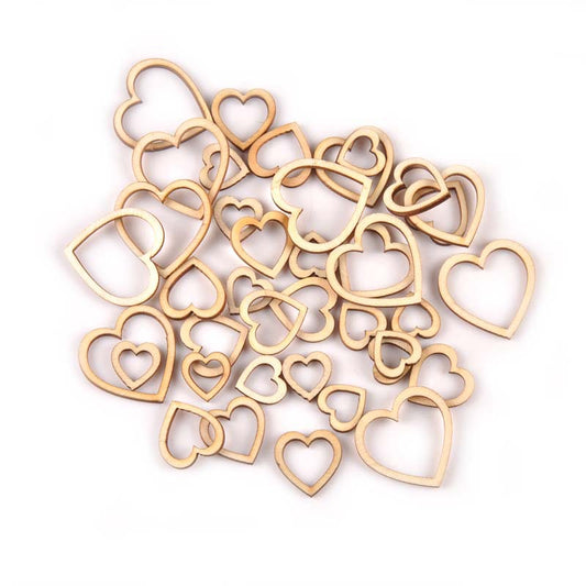 DIY wooden hearts frame "HERA"