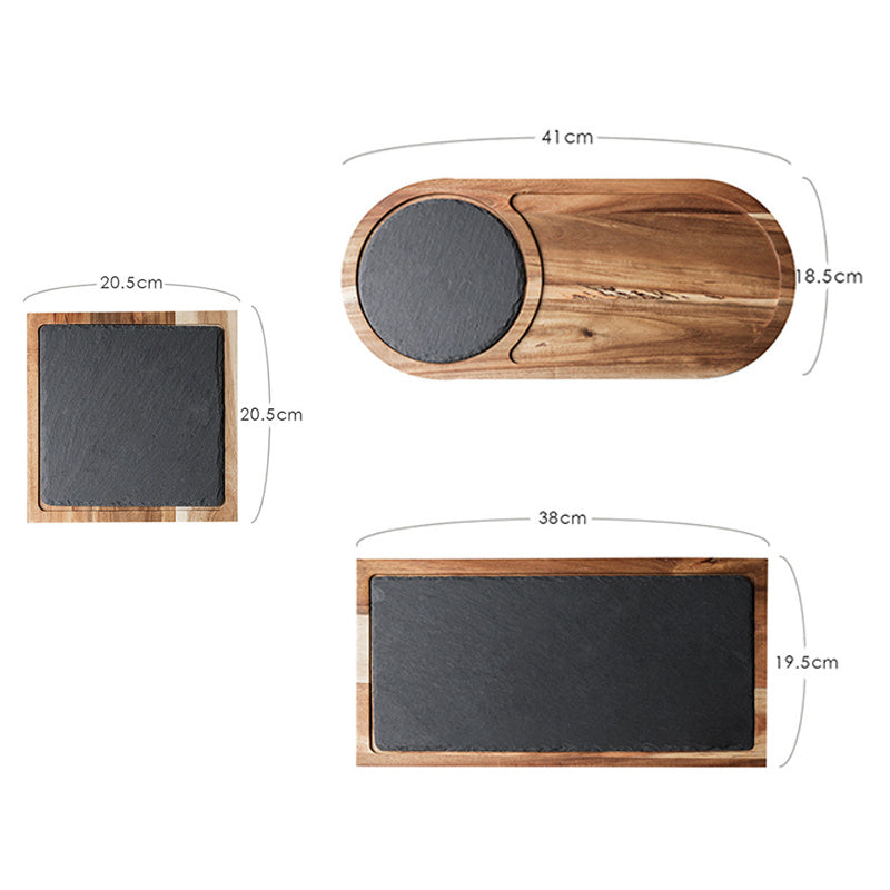 Household rock wood board tray