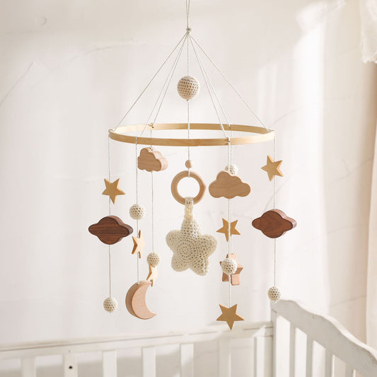 Wooden Baby Mobile Starry Sky with Stars Moon and Planets "STAR"