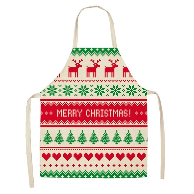 Schürze aus Leinen & Baumwolle, Weihnachten, Kreative Weihnachtsschürze, Cotton linen creative Christmas Apron