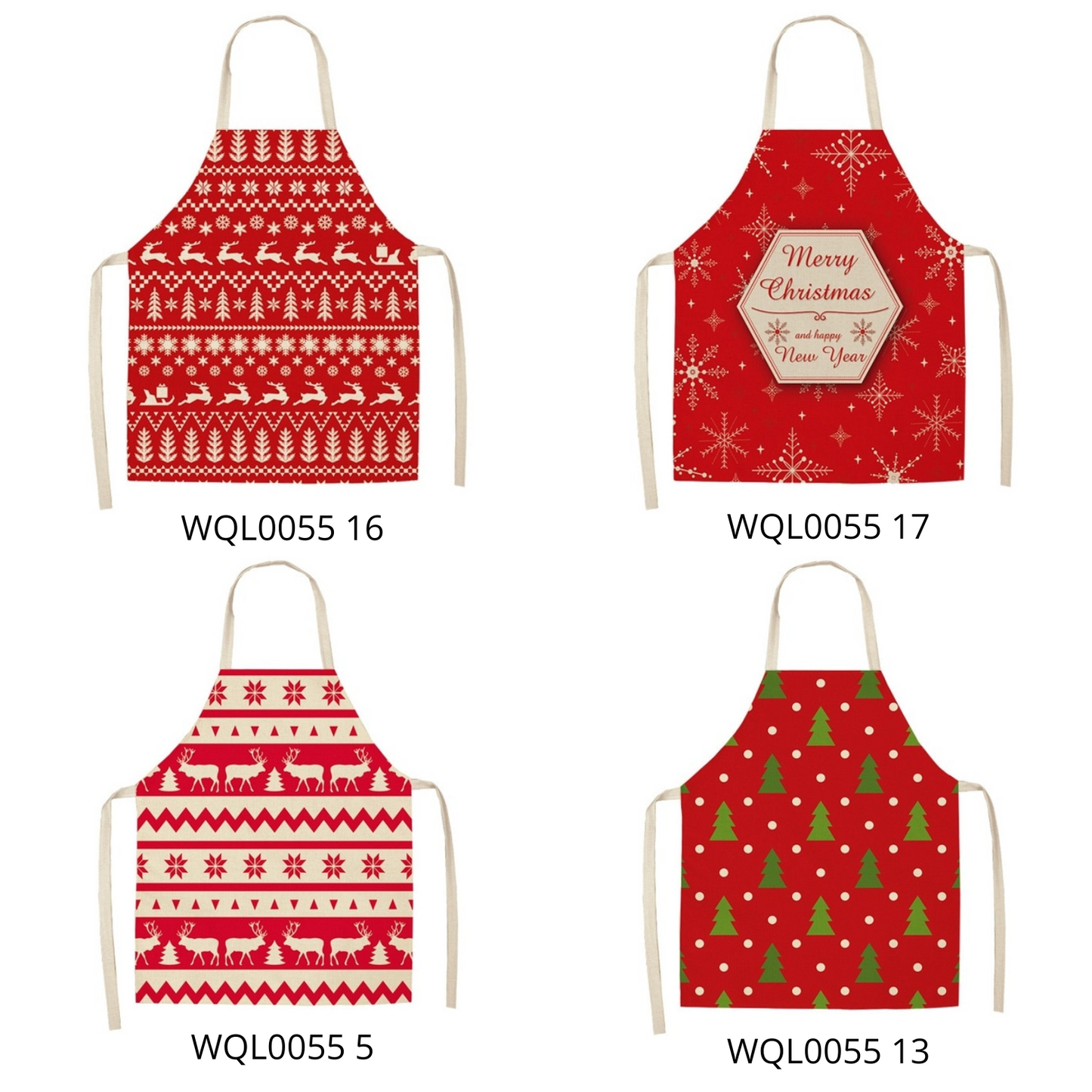 Schürze aus Leinen & Baumwolle, Weihnachten, Kreative Weihnachtsschürze, Cotton linen creative Christmas Apron