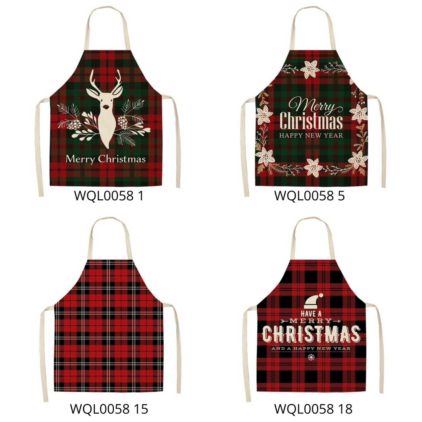Schürze aus Leinen & Baumwolle, Weihnachten, Kreative Weihnachtsschürze, Cotton linen creative Christmas Apron