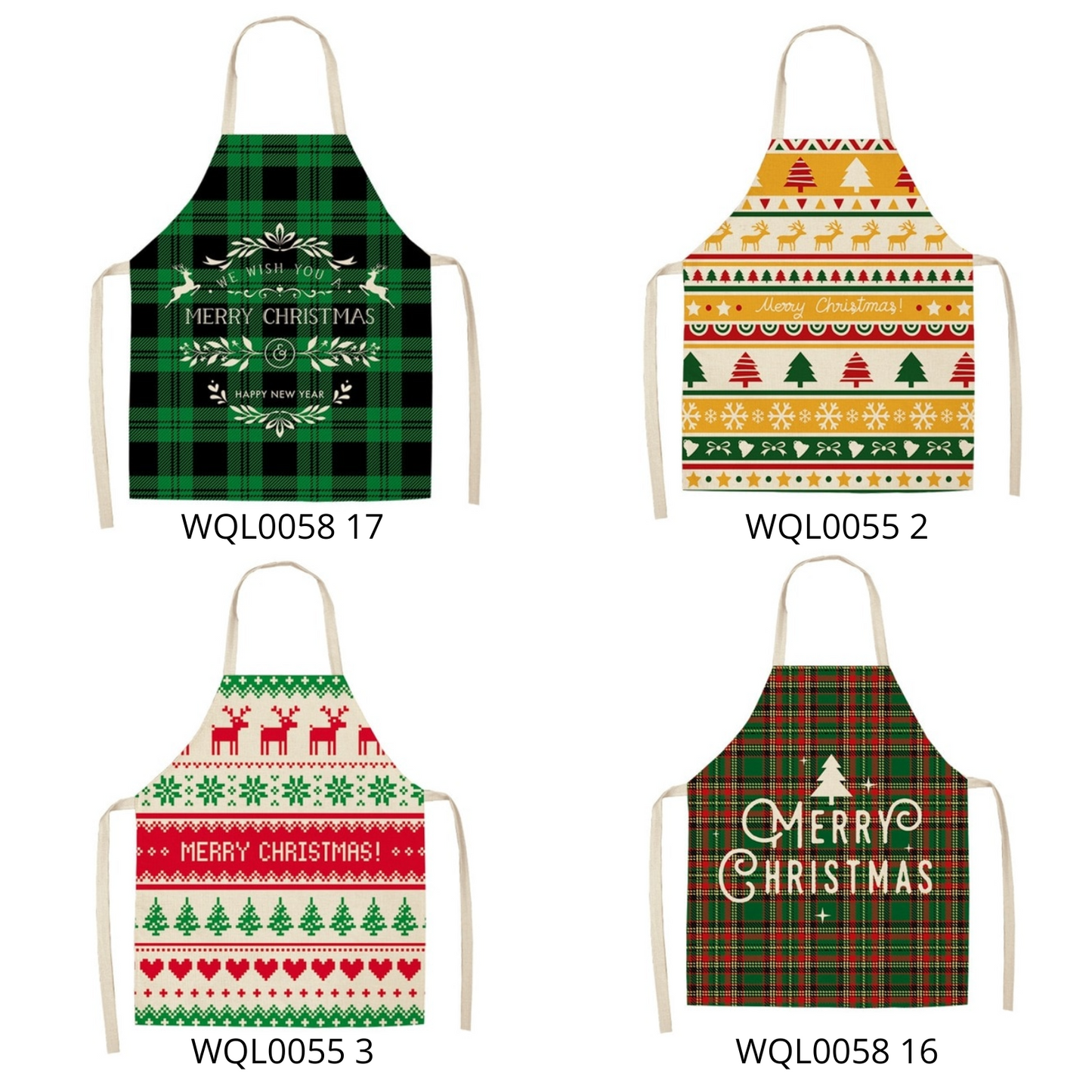 Schürze aus Leinen & Baumwolle, Weihnachten, Kreative Weihnachtsschürze, Cotton linen creative Christmas Apron