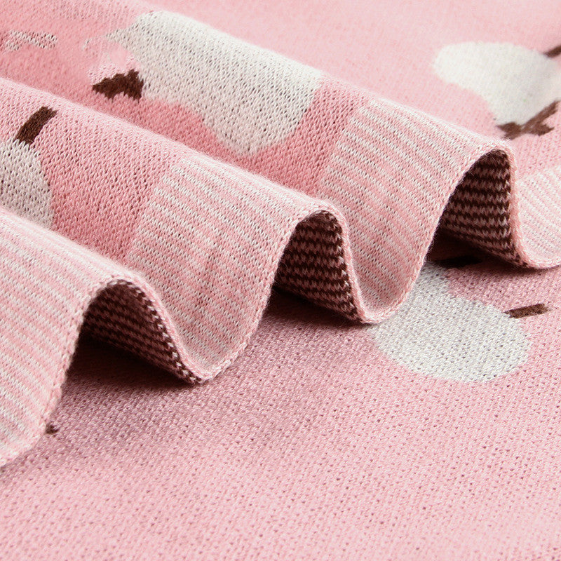 Baby blanket made of cotton with sheep "BADE"