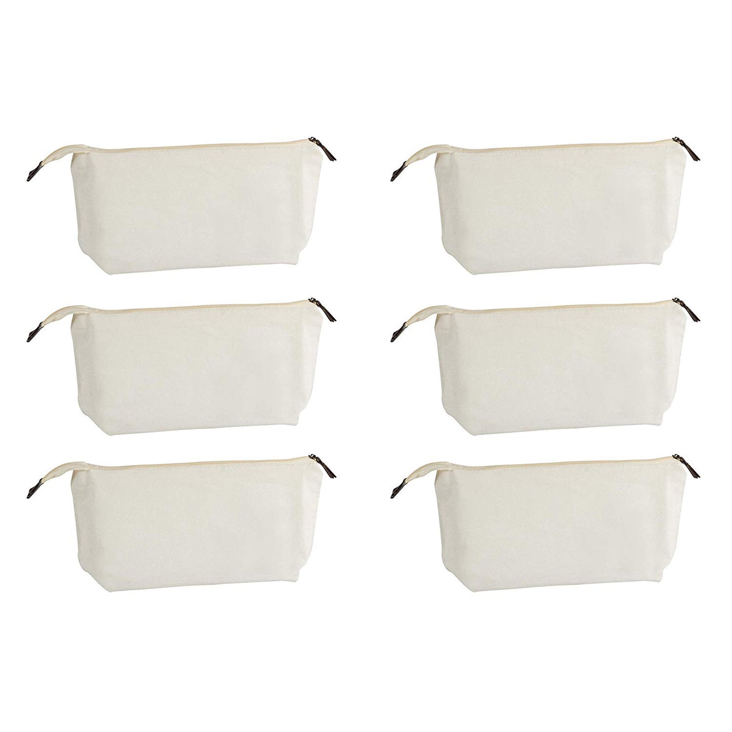 White Cotton Canvas Cosmetic Bag
