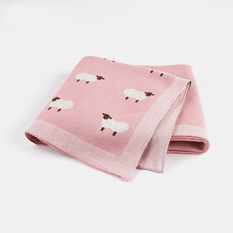 Baby blanket made of cotton with sheep "BADE"
