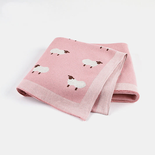 Baby blanket made of cotton with sheep "BADE"