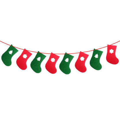 Filz Deko zu Weihnachten - Girlande - Home Decoration Felt Christmas Tree Elk Pendant Garland