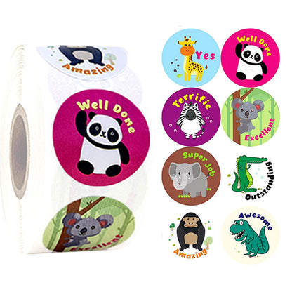 Cute Animal Label Reward Encourage Children Motivational Sticker