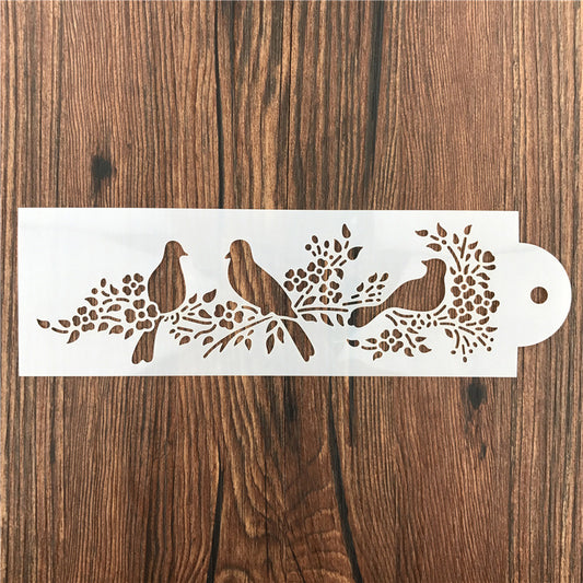 Animal Bird Magpie Cake Border Baking Tool Powdered Sugar Sieve Spray Flower Painting