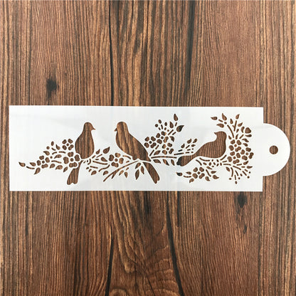 Animal Bird Magpie Cake Border Baking Tool Powdered Sugar Sieve Spray Flower Painting