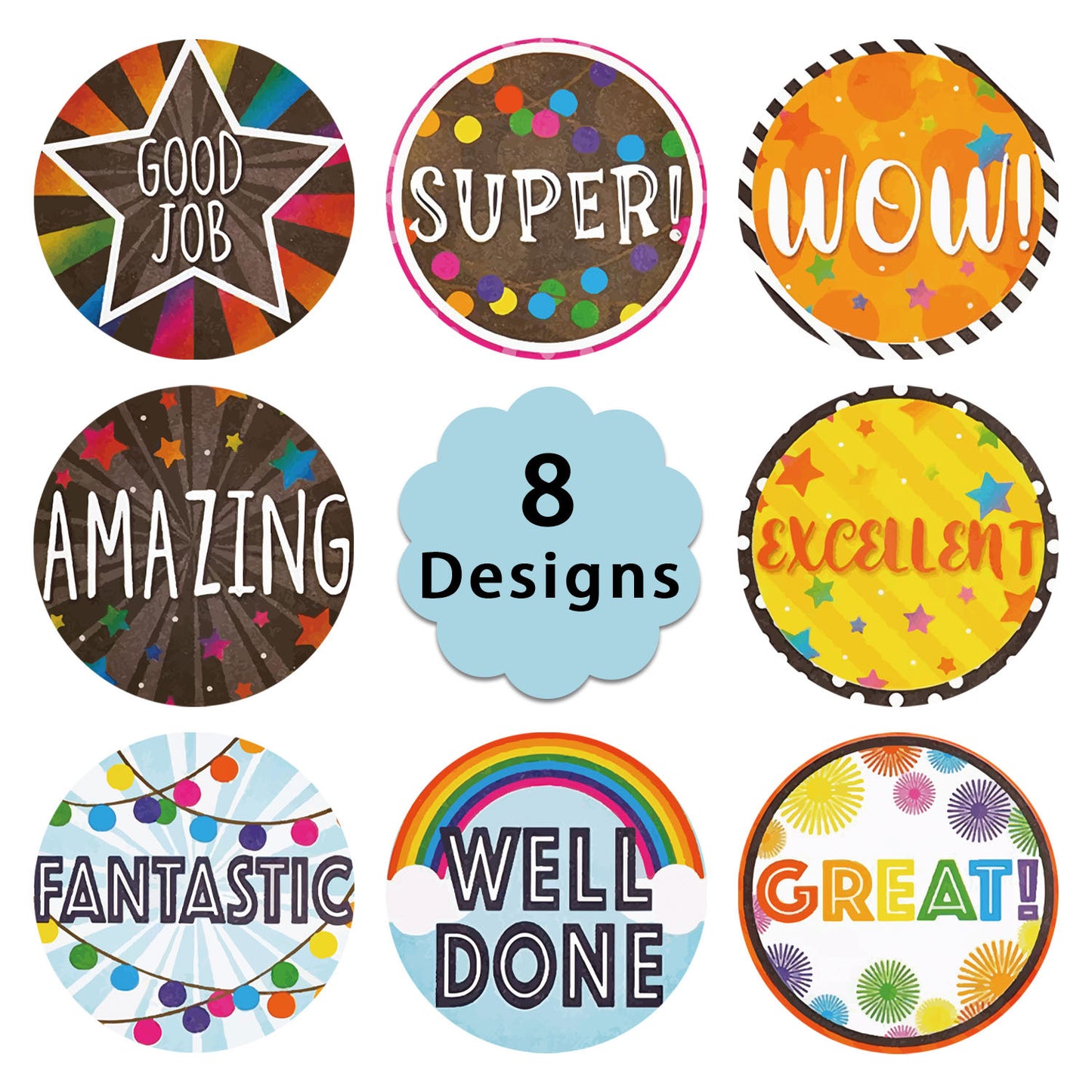 500roll Childrens Toys Reward Incentive Sticker Label Office Stationery Decoration Label Sealing Sticker