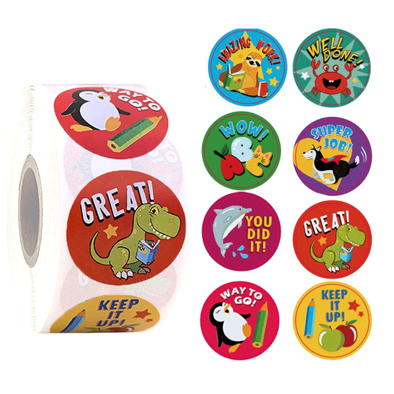 Cute Animal Label Reward Encourage Children Motivational Sticker