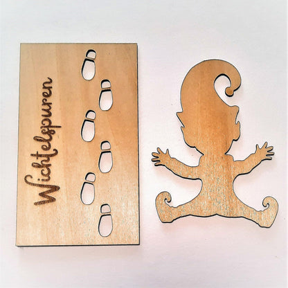 Weihnachtswichtel Fußabdruck Vorlage "WIFU"
