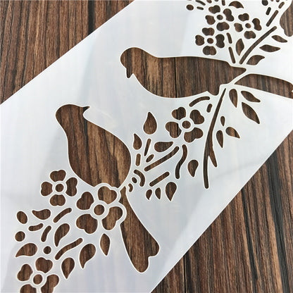 Animal Bird Magpie Cake Border Baking Tool Powdered Sugar Sieve Spray Flower Painting