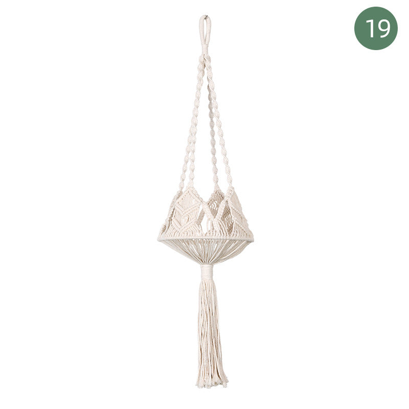 Boho Makramee Blumentopf Halter, Geflochten "BOBU"