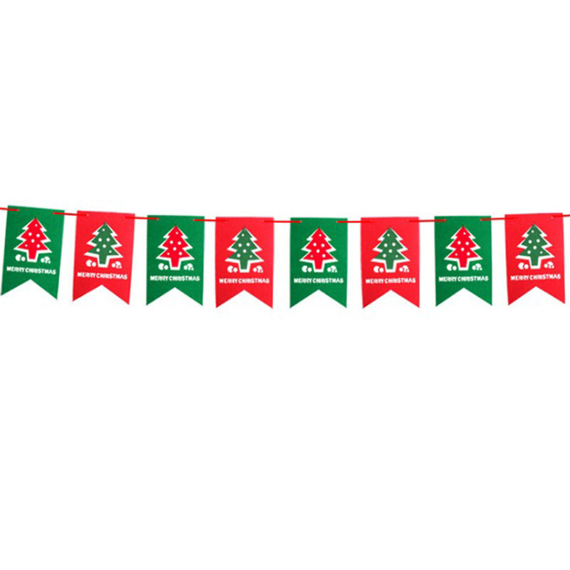 Filz Deko zu Weihnachten - Girlande - Home Decoration Felt Christmas Tree Elk Pendant Garland
