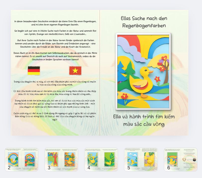 Ellas Suche nach den Regenbogenfarben - Ella và hành trình tìm kiếm màu sắc cầu vồng - Kindergeschichte: Deutsch & Vietnamesisch "ELLAVIT"