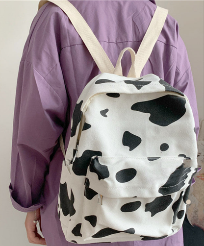 Cow print canvas bag