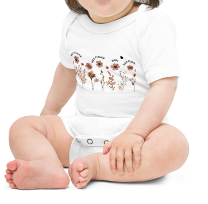 *♥BABY* Kurzärmliger Wildblumen Baby Body - Einteiler Strampler [Familie Partnerlook Optionen] "WILDBA"