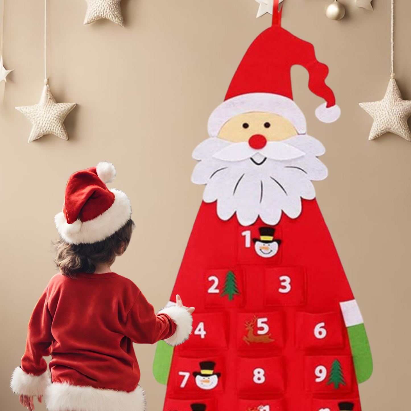 Adventskalender aus Filz zum Selbstbefüllen