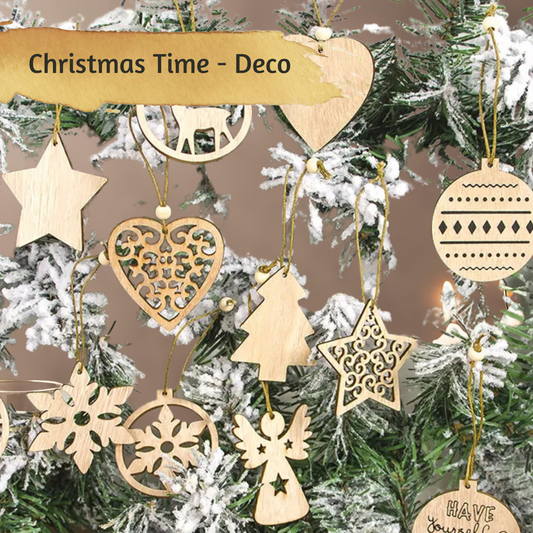 Weihnachtsbaum Anhänger, Weihnachtsdeko, Dekoration Äste, Tannenbäume, 12er Set, Holz Deko, Geschenkanhänger, Weihnachtsbäume, Geschenk Aufhängen / Ausmalen, DIY, Bemalen, Christmas Deko