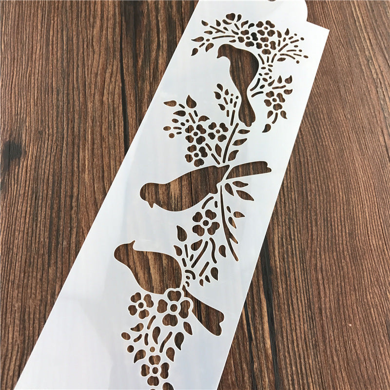 Animal Bird Magpie Cake Border Baking Tool Powdered Sugar Sieve Spray Flower Painting