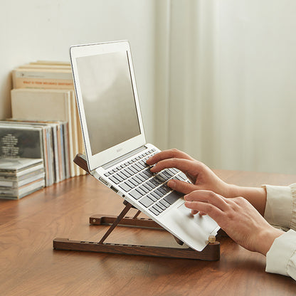 Klappbare tragbare Laptop-Halterung aus Holz "LAPHO"