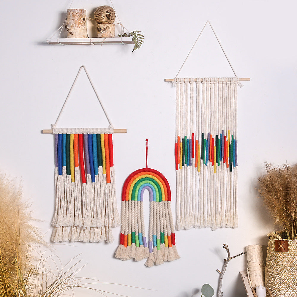 Rainbow Home Hand-woven Tapestry Decoration