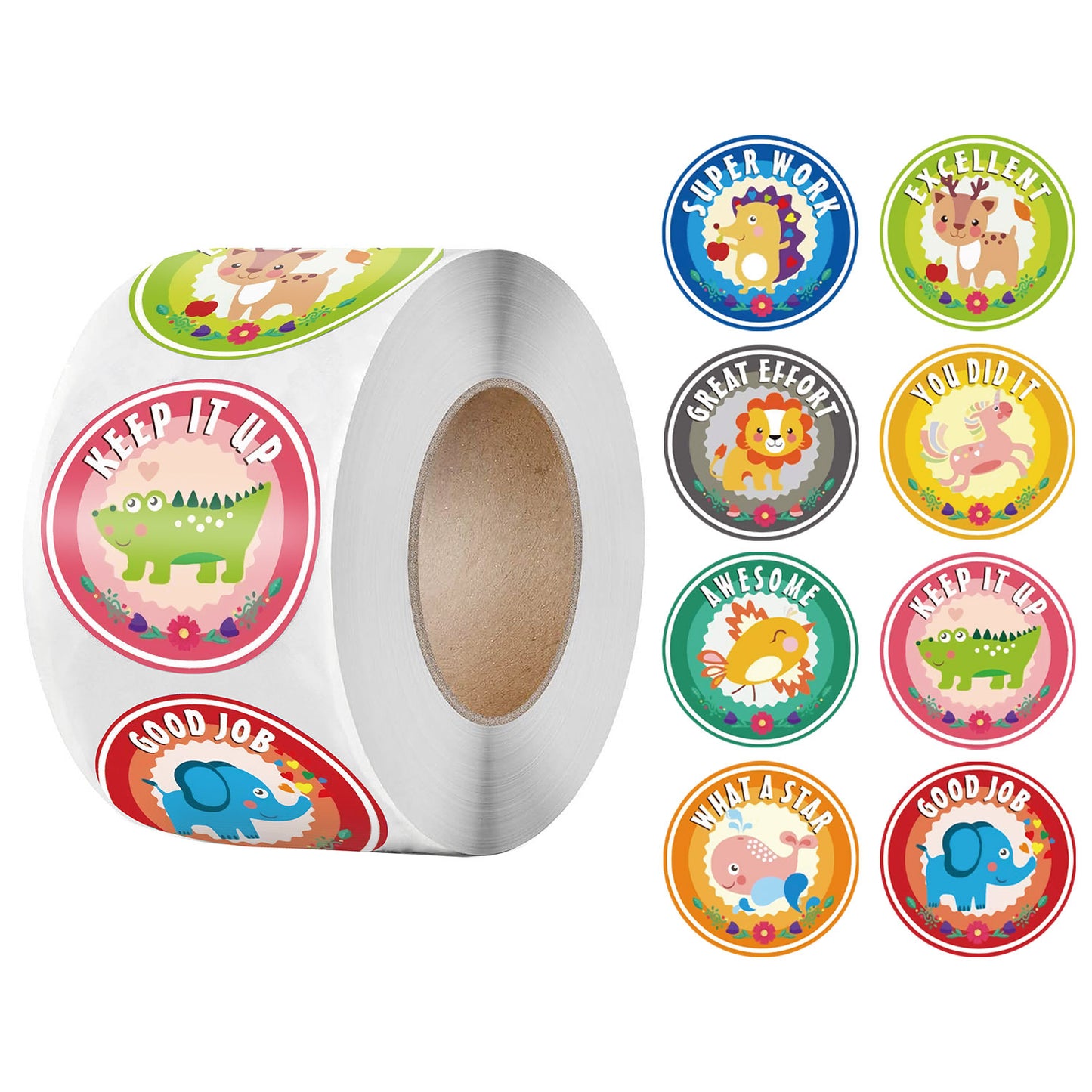 500roll Childrens Toys Reward Incentive Sticker Label Office Stationery Decoration Label Sealing Sticker