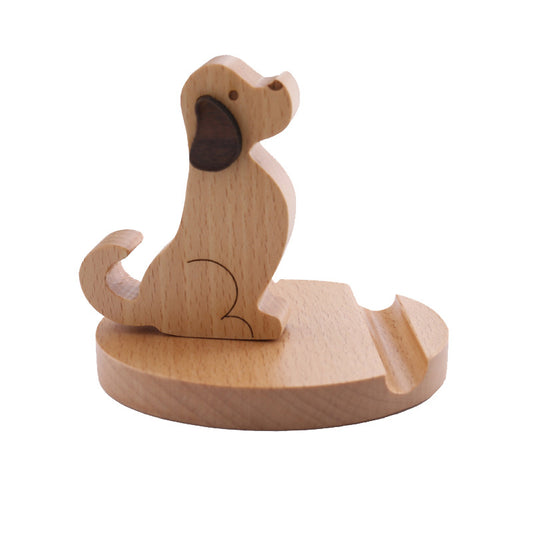 Handy Halterung im Hunde Design aus Holz "HUHA"