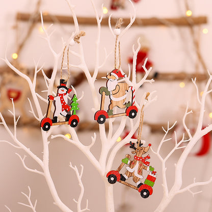 Christmas Decorations Cartoon Santa Combination Pendant