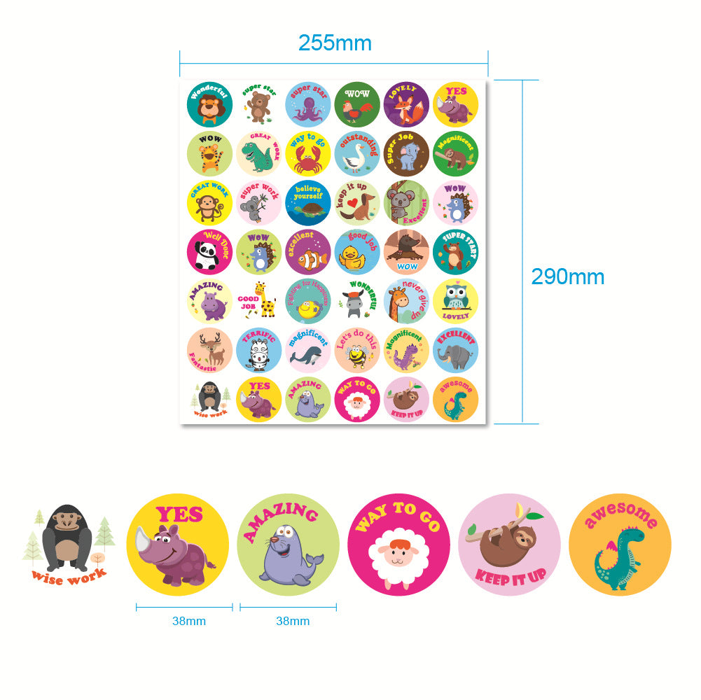 Teaching Cartoon Cute Animal Child Reward Sticker