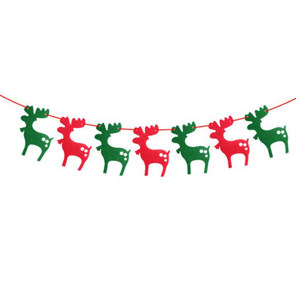 Filz Deko zu Weihnachten - Girlande - Home Decoration Felt Christmas Tree Elk Pendant Garland