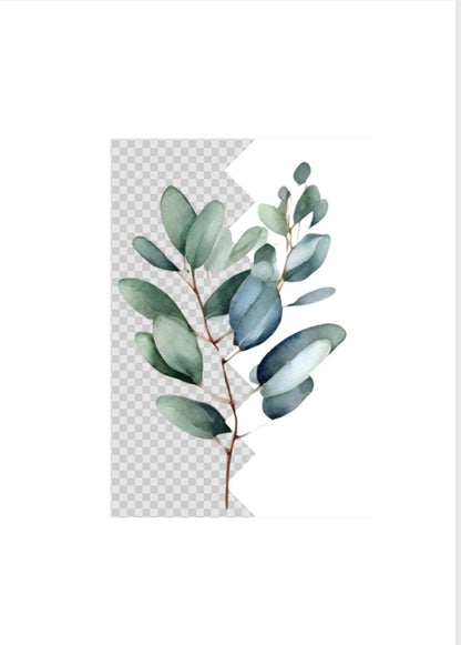 Eucalyptus Flower Elements, Einladung, Party, Hochzeit, Ostern, Valentinstag, Digitale Clipart PNG Tags, Bastel Vorlage, 300 DIP DOWNLOAD