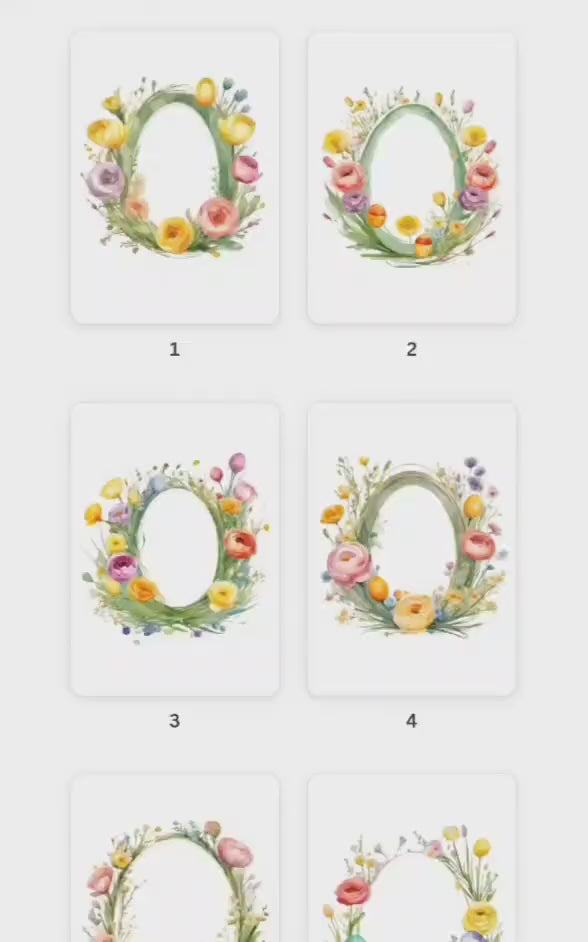 Easter Egg Flower Frame Kranz, Einladung, Party, Hochzeit, Ostern, Valentinstag, Digitale Clipart PNG Tags, Bastel Vorlage, 300 DIP DOWNLOAD