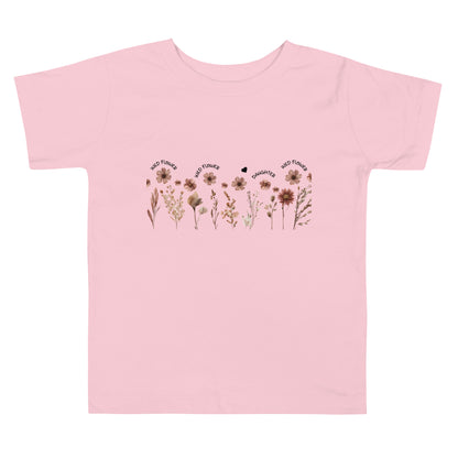 *♥DAUGHTER* Kurzärmeliges Wildblumen Kinder / Kleinkind /Baby T-Shirt [Familie Partnerlook Optionen] "WILDTO"