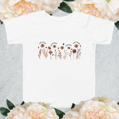 *♥DAUGHTER* Kurzärmeliges Wildblumen Kinder / Kleinkind /Baby T-Shirt [Familie Partnerlook Optionen] "WILDTO"