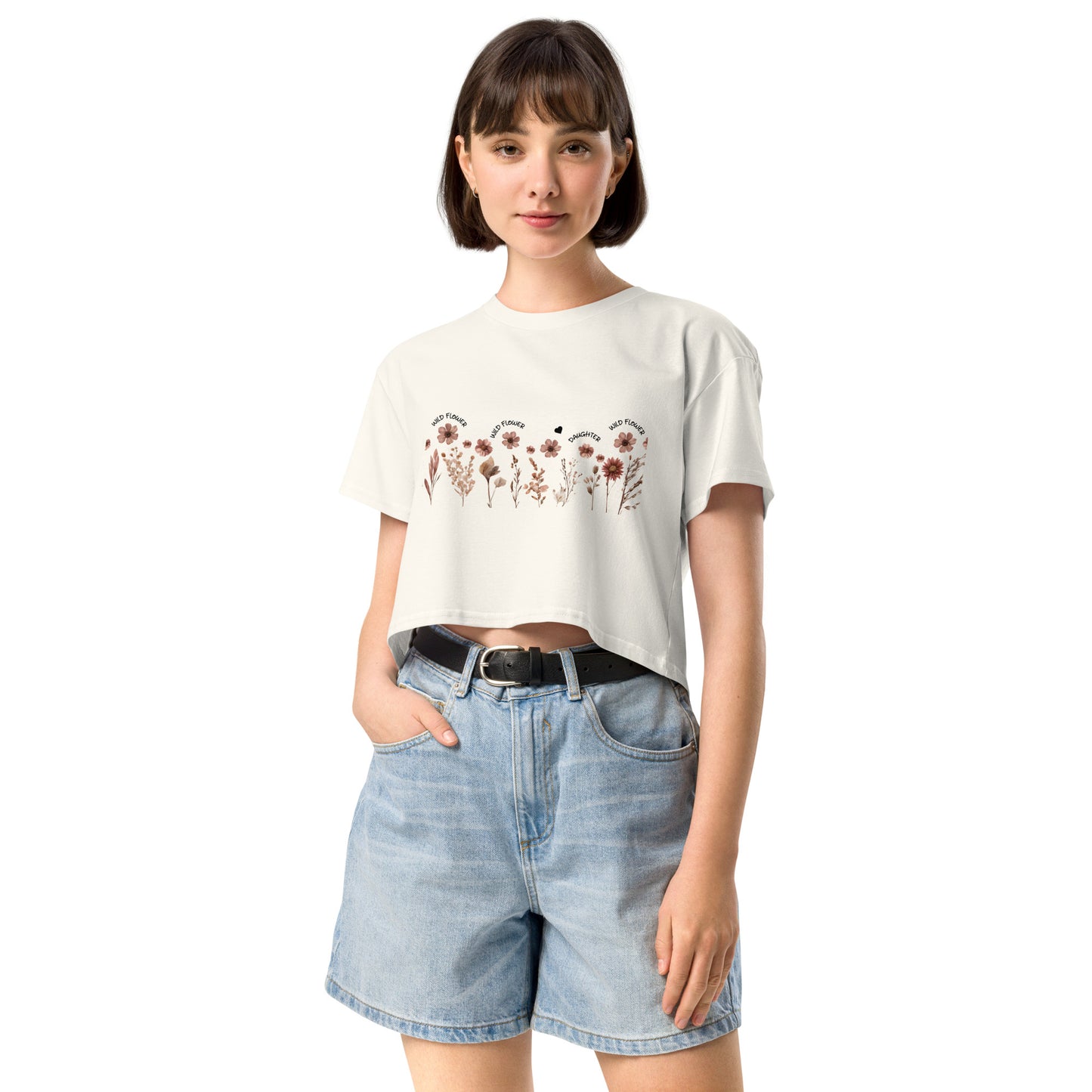 *♥ DAUGHTER* Crop-Top / T-Shirt [Family Matching Look Options] "WILDTO3" *This model ships to EU ONLY*