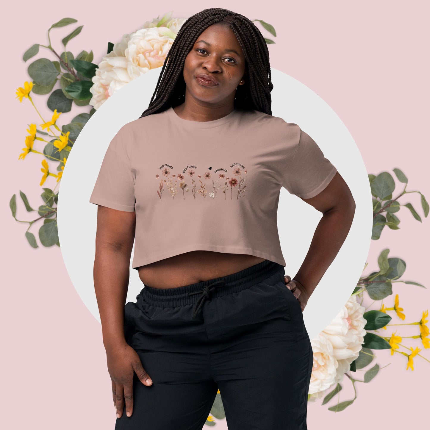 *♥ DAUGHTER* Crop-Top / T-Shirt [Family Matching Look Options] "WILDTO3" *This model ships to EU ONLY*