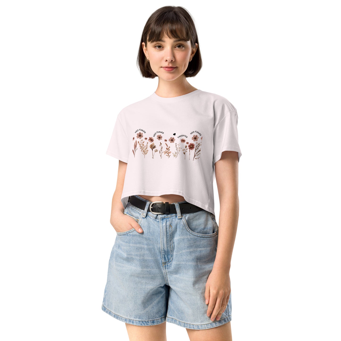 *♥ DAUGHTER* Crop-Top / T-Shirt [Family Matching Look Options] "WILDTO3" *This model ships to EU ONLY*