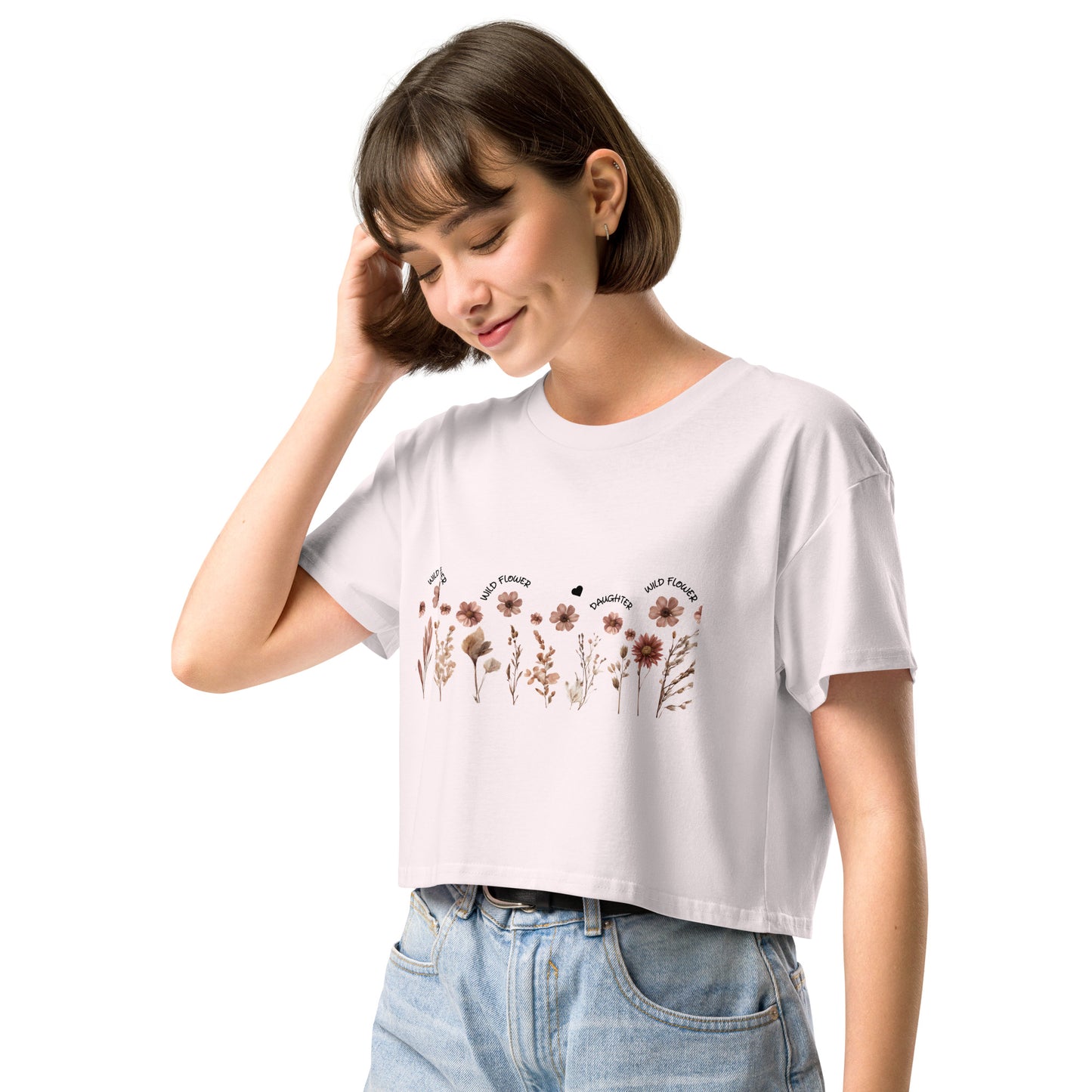 *♥ DAUGHTER* Crop-Top / T-Shirt [Family Matching Look Options] "WILDTO3" *This model ships to EU ONLY*