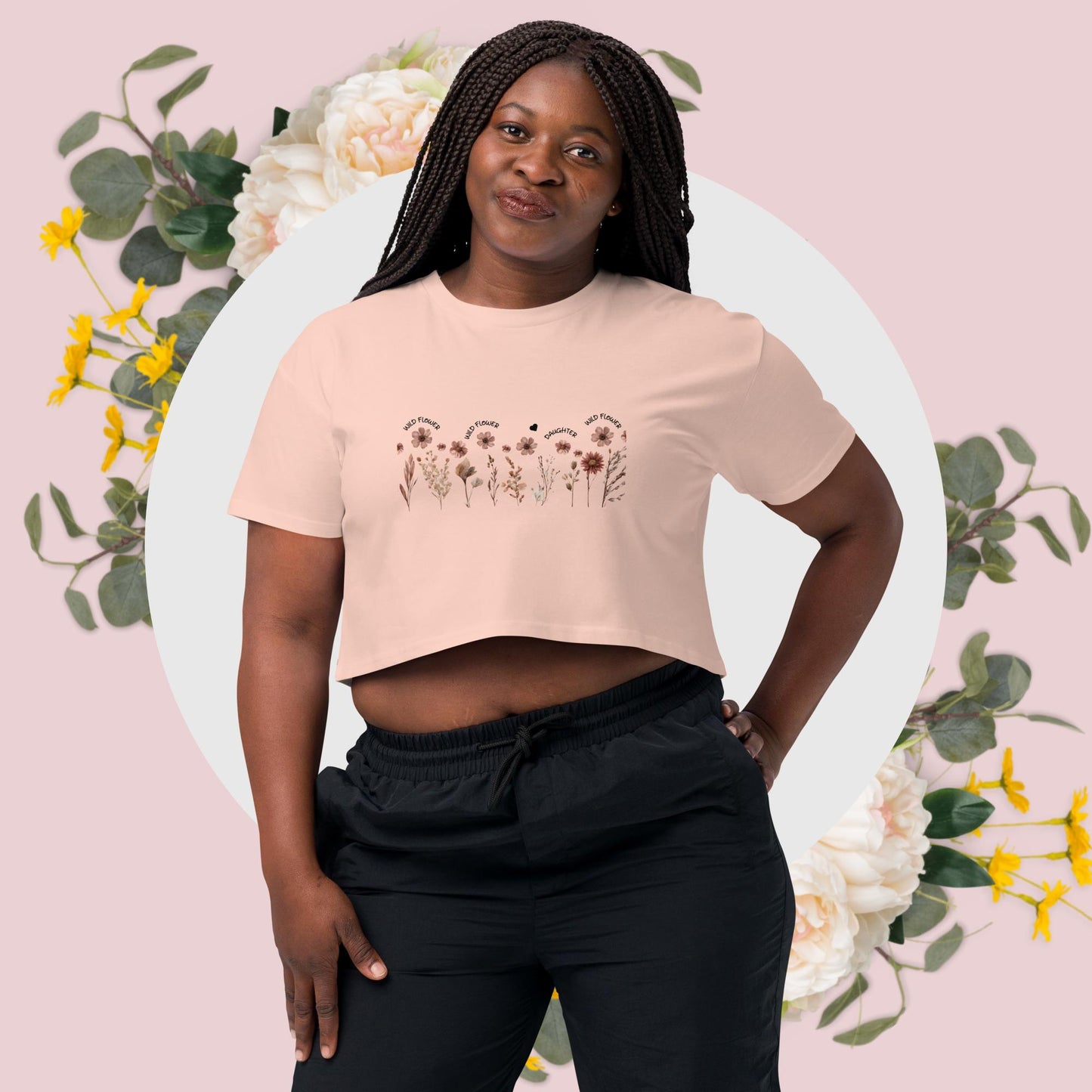 *♥ DAUGHTER* Crop-Top / T-Shirt [Family Matching Look Options] "WILDTO3" *This model ships to EU ONLY*